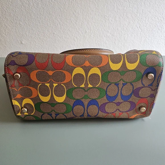 Coach Rainbow Signature Satchel - Picture 3 of 6